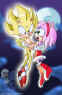 Super Sonic and Amy of Sonic the Hedgehog